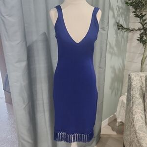 Elegant Blue Sleeveless Dress